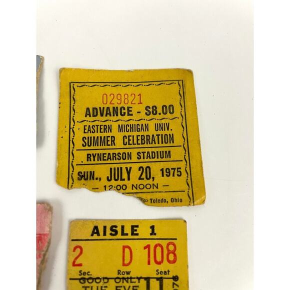 Lot of 4 Original Led Zeppelin Bad Company 1975 Concert Ticket Michigan Masonic - Picture 5 of 7